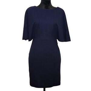 LULUS Navy Blue Backless Sheath Dress, Size Small